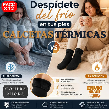 Calcetas Térmicas Premium PACK X12