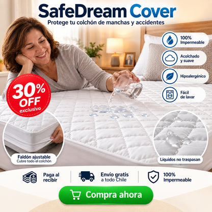 SafeDream Cover ✨ CUBRE COLCHON 100% IMPERMEABLE