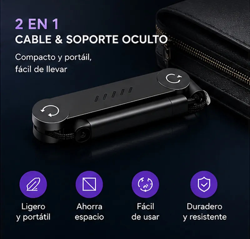 ProMax™ ⚡️ Cable USB-C+Soporte Integrado 🎁 Pack x2 Unidades 🥇
