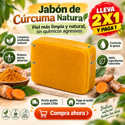 Jabón de Cúrcuma Natural 🧼🫧 Tú piel más suave 🥰 LLEVA 2 PAGA 1 🎁