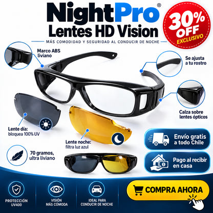NightPro 👓 Lentes HD Vision - 😱 Pierde el miedo a Conducir de Noche 🌃