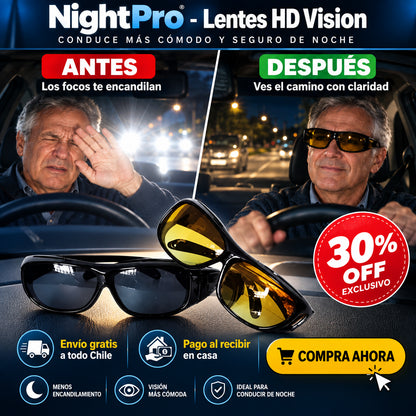 NightPro 👓 Lentes HD Vision - 😱 Pierde el miedo a Conducir de Noche 🌃