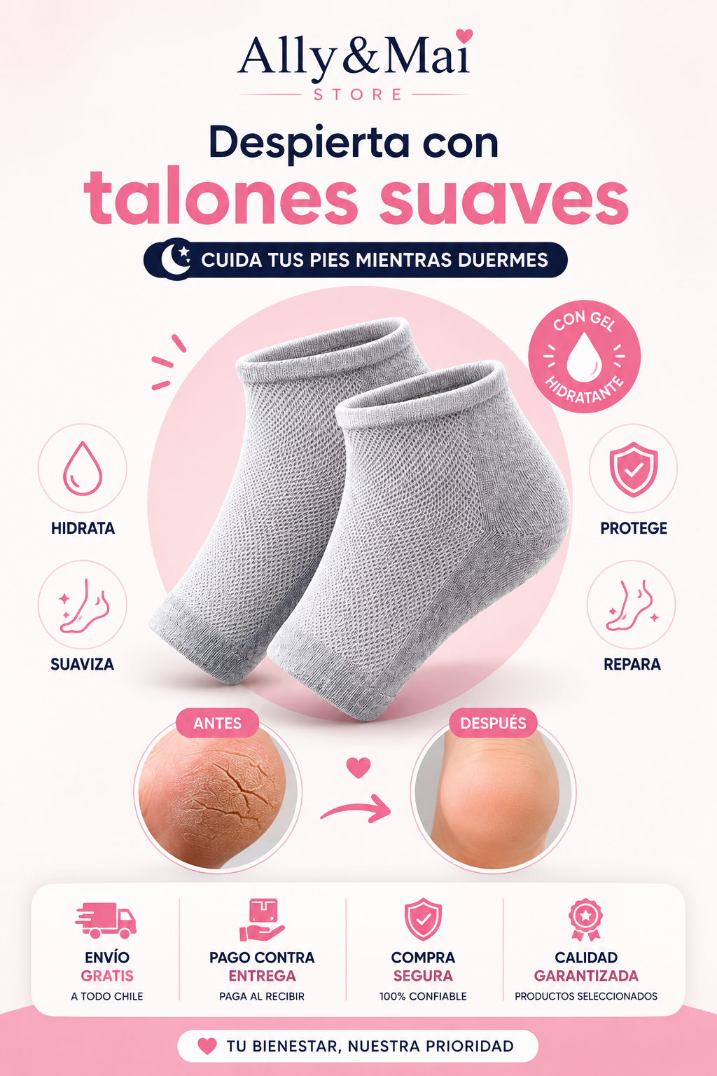 Calcetines Hidratantes Pack 2 unidades