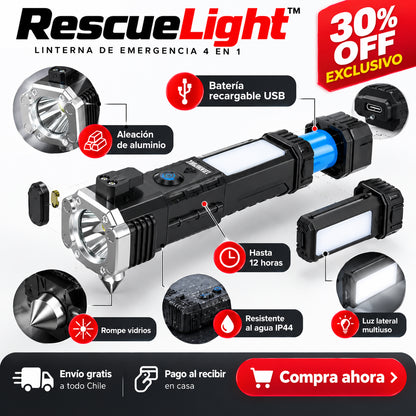 RescueLight - Linterna de Emergencia 4 en 1