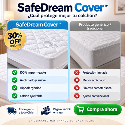 SafeDream Cover ✨ CUBRE COLCHON 100% IMPERMEABLE