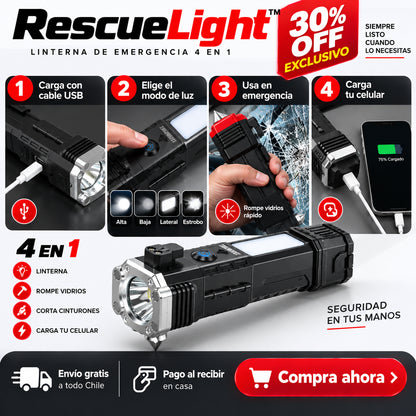 RescueLight - Linterna de Emergencia 4 en 1
